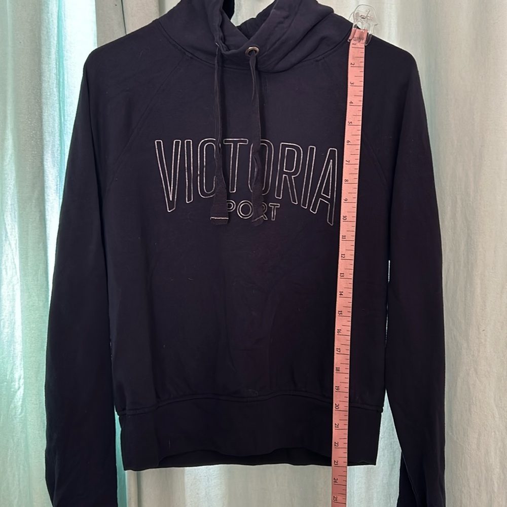 VS sport small cropped cowl neck sweatshirt navy blue
